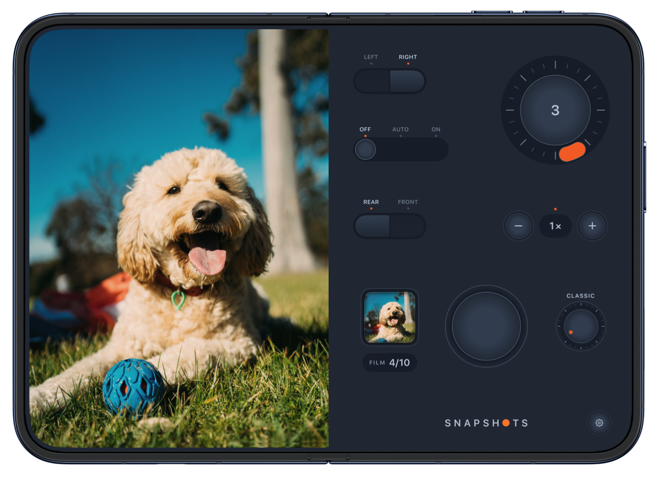 The Snapshots camera body in Night Sky.