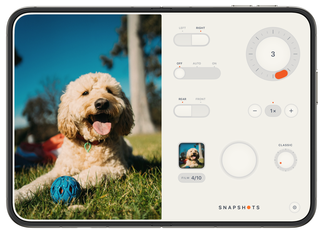 The Snapshots camera body in Star White.